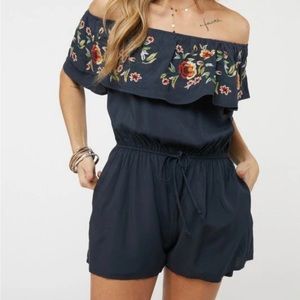 BOGO Off The Shoulder Embroidered Romper